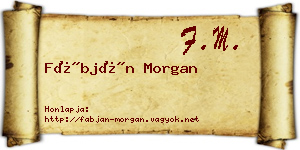 Fábján Morgan névjegykártya
